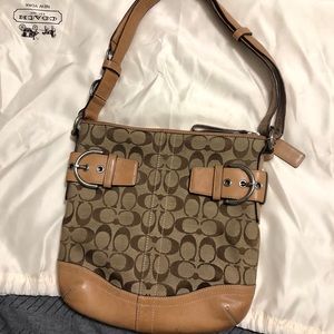 Tan Coach bag